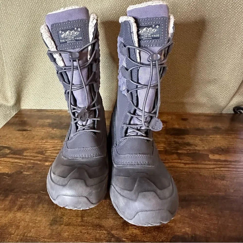 The North Face Womens Never Stop Exploring Winter Snow Boots Gray Purple Size 5